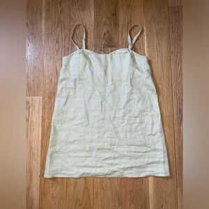 NWOT Reformation Lainey Linen Dress in Dried Herbs, Size 4